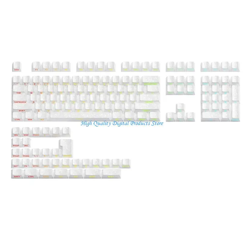 

U2JE 140 PBT Carbon Fiber Texture Keycaps Side Printed For Mechanical Keyboard
