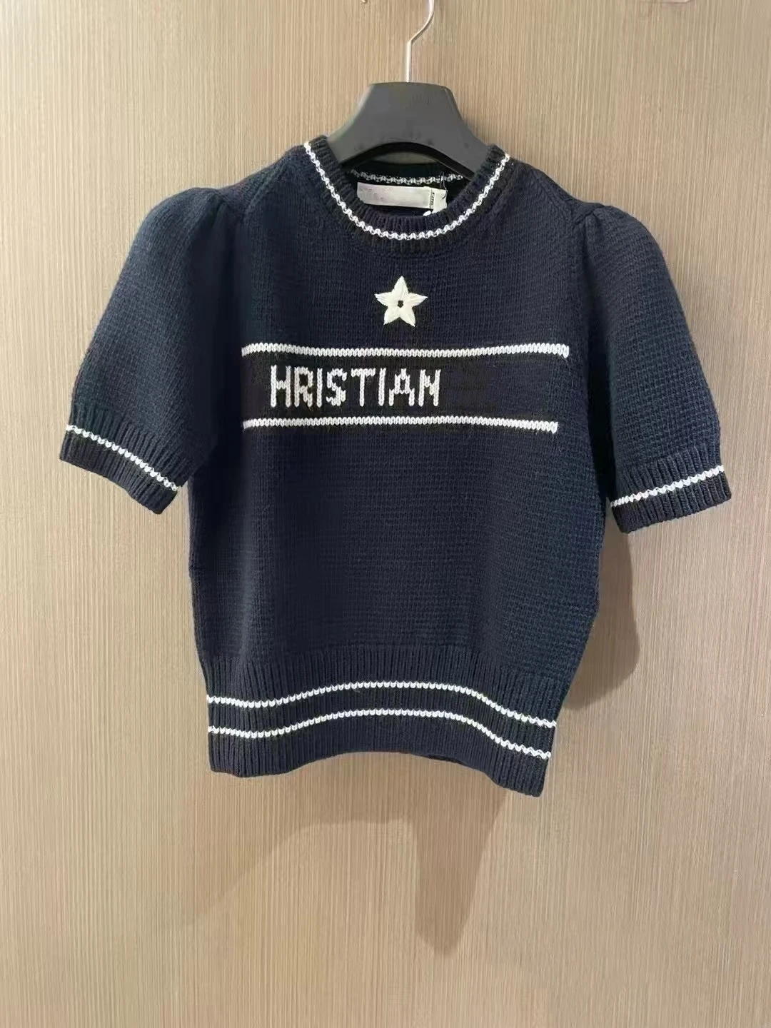 South Oil High-Defn Primavera Estate 2025 Maglione lavorato a maglia Camere da donna con lettera ricamata e Bubble Sve