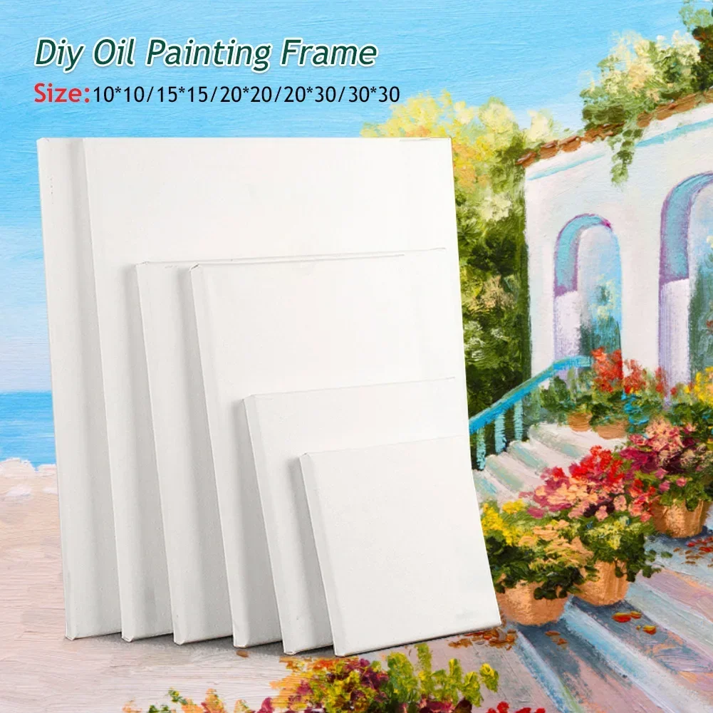 Canvas Board For DIY Oil Painting Cotton Blank Primed White Suitable For Gouache Watercolor Acrylic Oil Painting Art Supplies