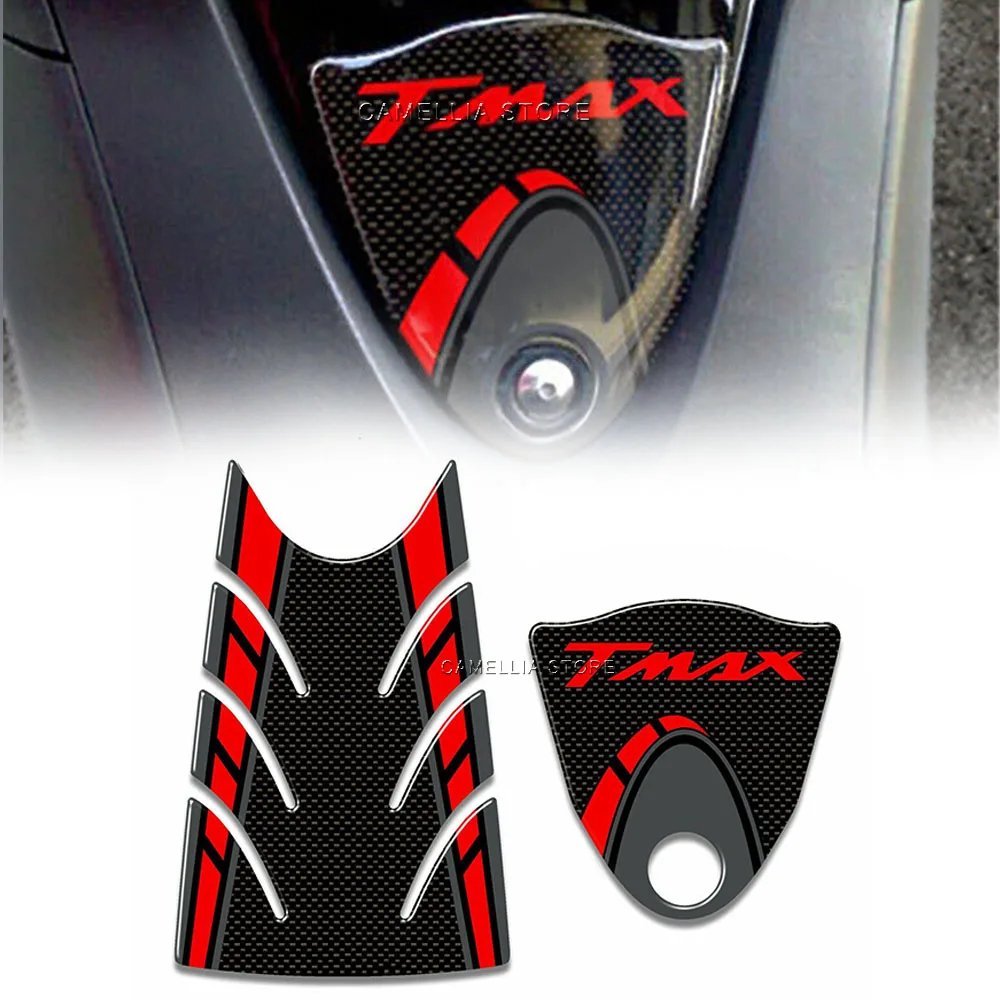 Motorcycle Sticker Waterproof Motorcycle Tank Pad Sticker Carbon Foot board Protection for TMAX 500 T-MAX 2008 2011