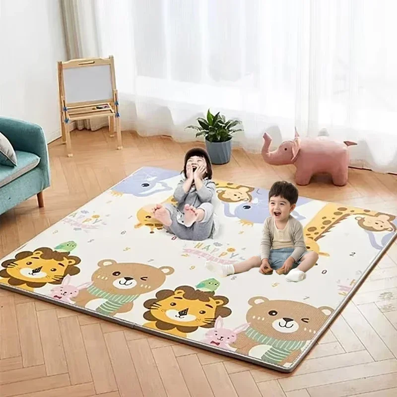 Giraffe Lion Baby Play Mat 200x180cm Thick 1cm Puzzle Children's Mat Baby Climbing Pad Kids Rug Baby Games Mat Toys for Children