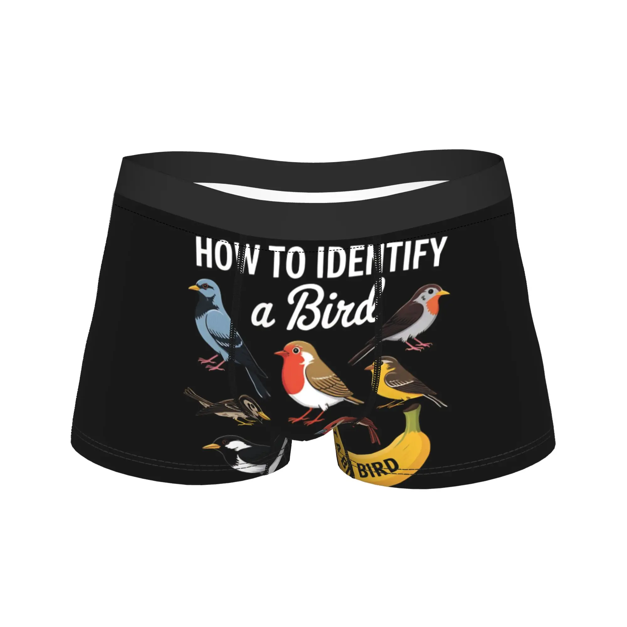 Bird Watcher How To Identify a Bird Unique Birder Underwear Man Boxer Brief Comfortable Trunk Hot Sale Print Oversize Underpants