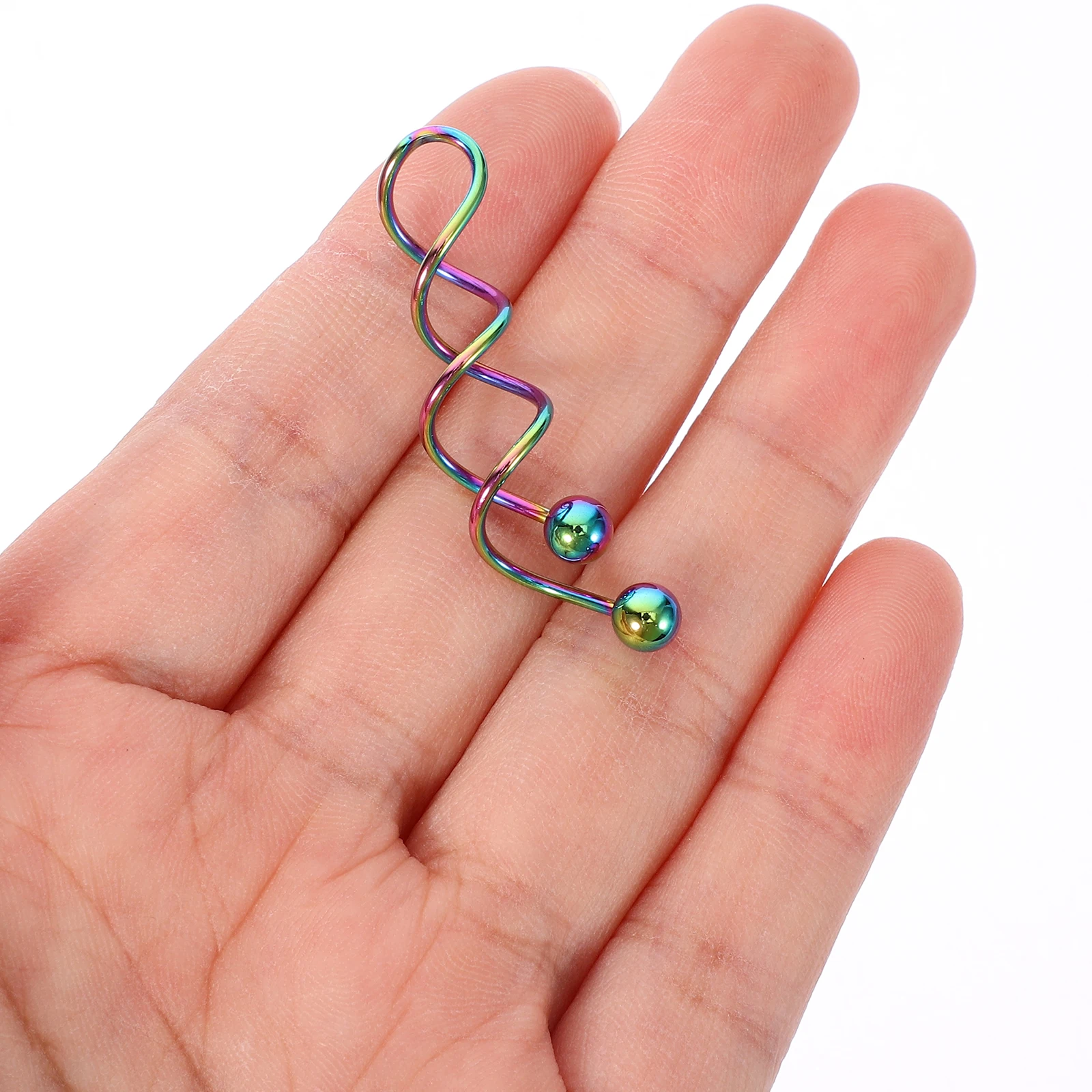 

6 pcs Threaded Earrings Women Photo Prop Twisted Simple Eardrop Fashion Lady Jewelry Gift Ornament Lightweight Durable