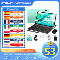 Teclast P50S Set, 11 Inch Tddi Tablet, 8000Mah, Android 14 Os, (4Gb+6Gb Expansion)10Gb Ram, 128Gb Rom, Unisoc T606 Octa Core, 1280X800, Type C, Keyboard/Case/Mouse/Stick Pencil/Headset/Stand