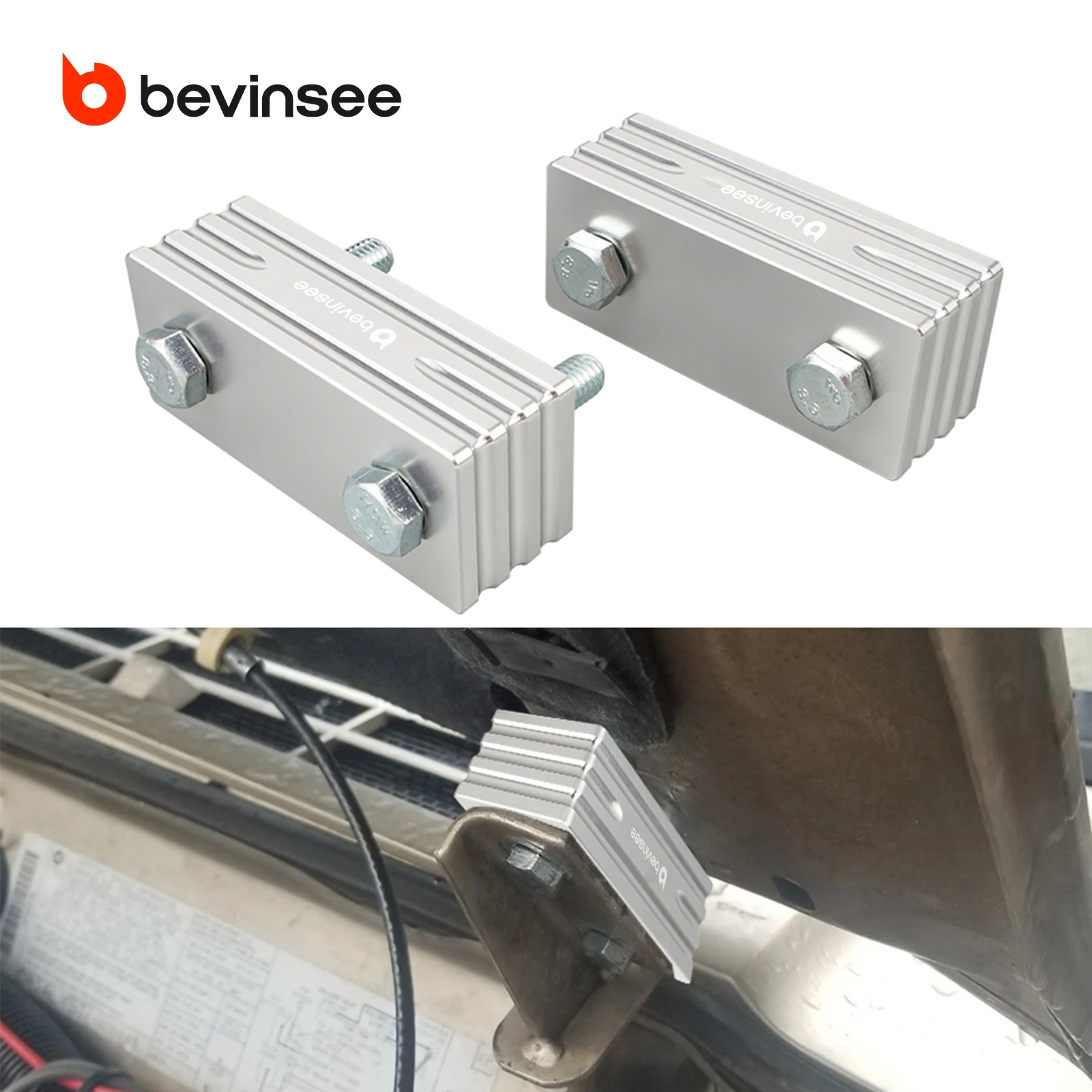 

Aluminum Hood Vent Space Riser Spacer Kit Fitment for Jeep Cherokee XJ 1984-2001