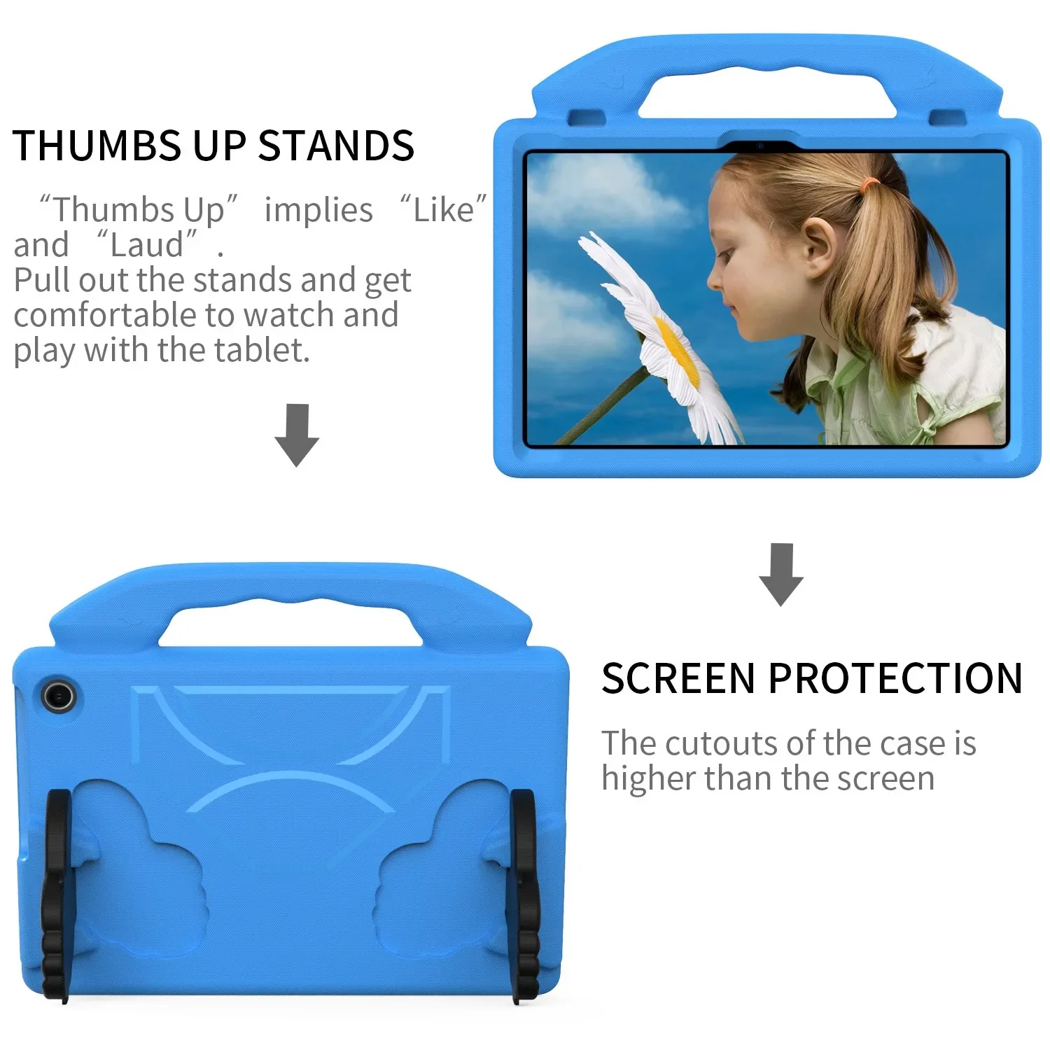 Dla Amazon Fire Max 11 13th Gen HD10 HD 10 2023 2021 Etui EVA Hand Holder Kids Stand Tablet Cover HD8 HD 8 Plus 2020 Fire 7 2022