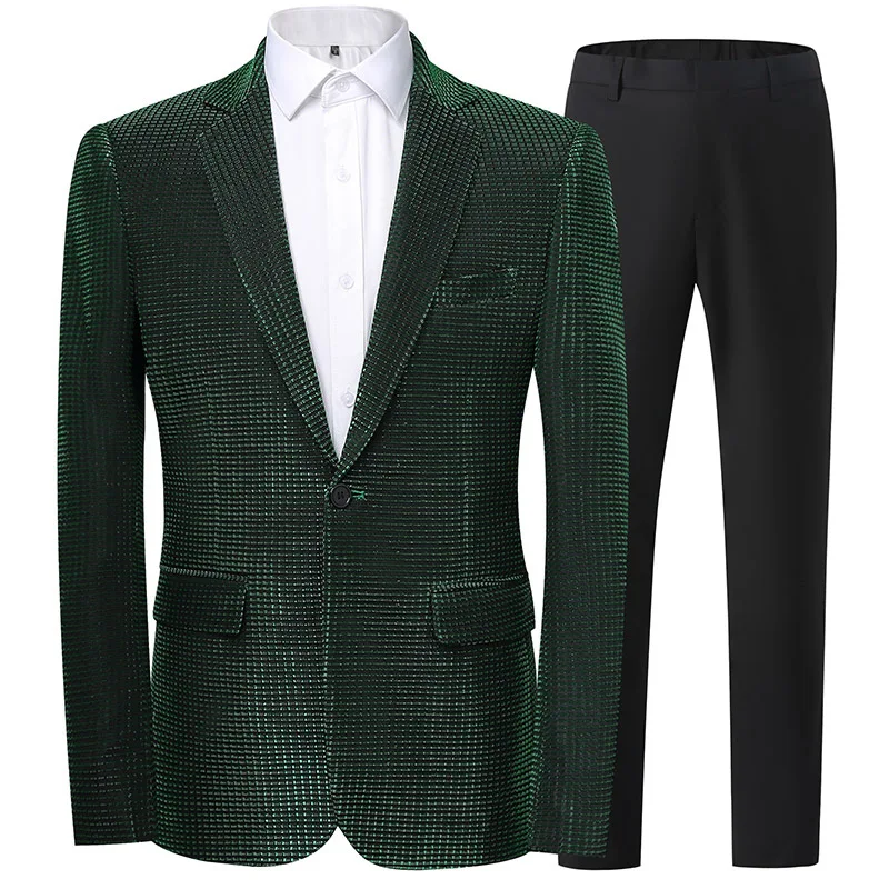 

M11112 Men's slim fit casual suit groom wedding dress