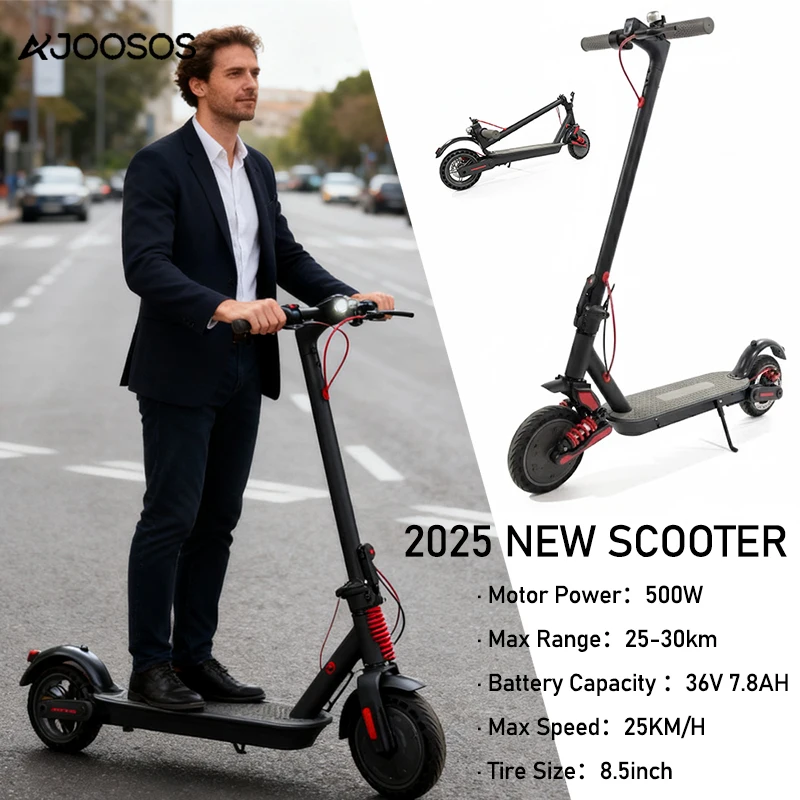 

2025 New Electric Scooter X-MI Adults 500W Power Electric Scooter with Dual Shock Absorption Light Weight Foldable E-scooter