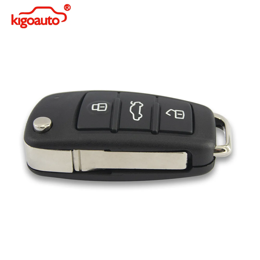 KIGOAUTO Klappbarer Autoschlüssel 8P0 837 220 D für Audi A1 A3 TT S1 S3 Q3 2005+ 434 MHz ID48 HU66 3 Tasten PN 8P0837220D – Detail 6