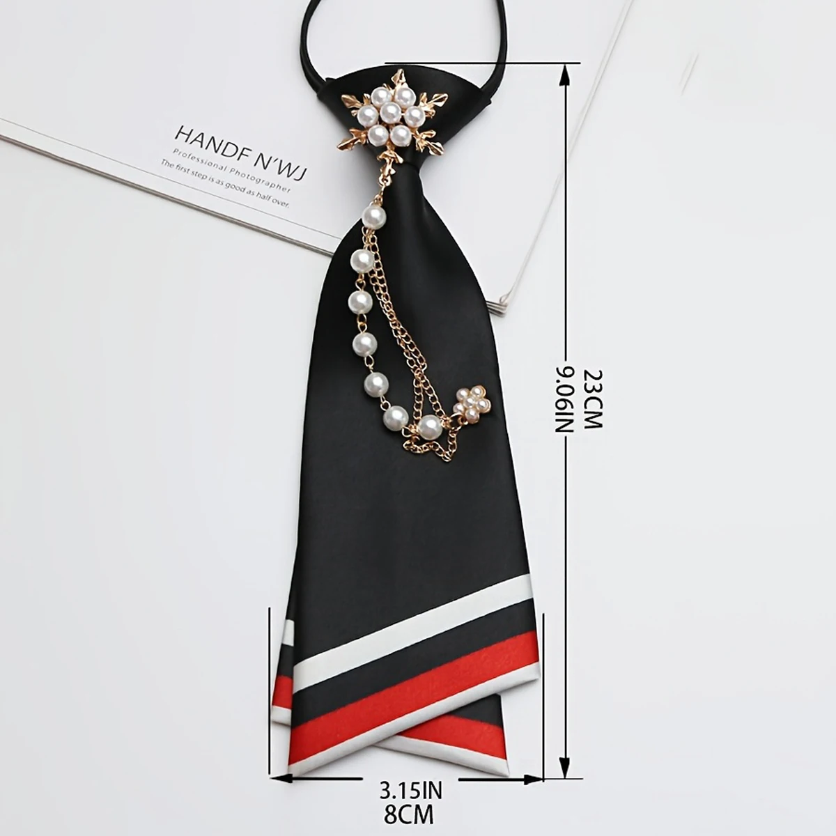 1PCS No-Sew Beaded Floral Tie, Double-Layer Necktie, Suitable for Casual Streetwear, Birthday Parties Accessories and Daily Wear