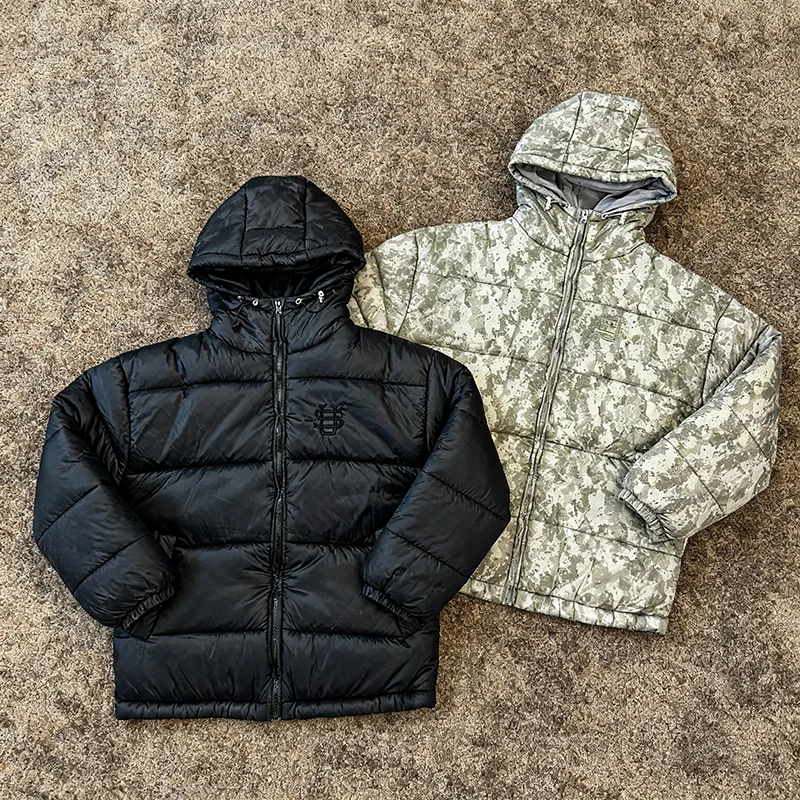 

Unisex American Retro Cotton Jacket Trendy Loose Fit Hooded Hip-Hop Style Streetwear Casual Cotton Coat