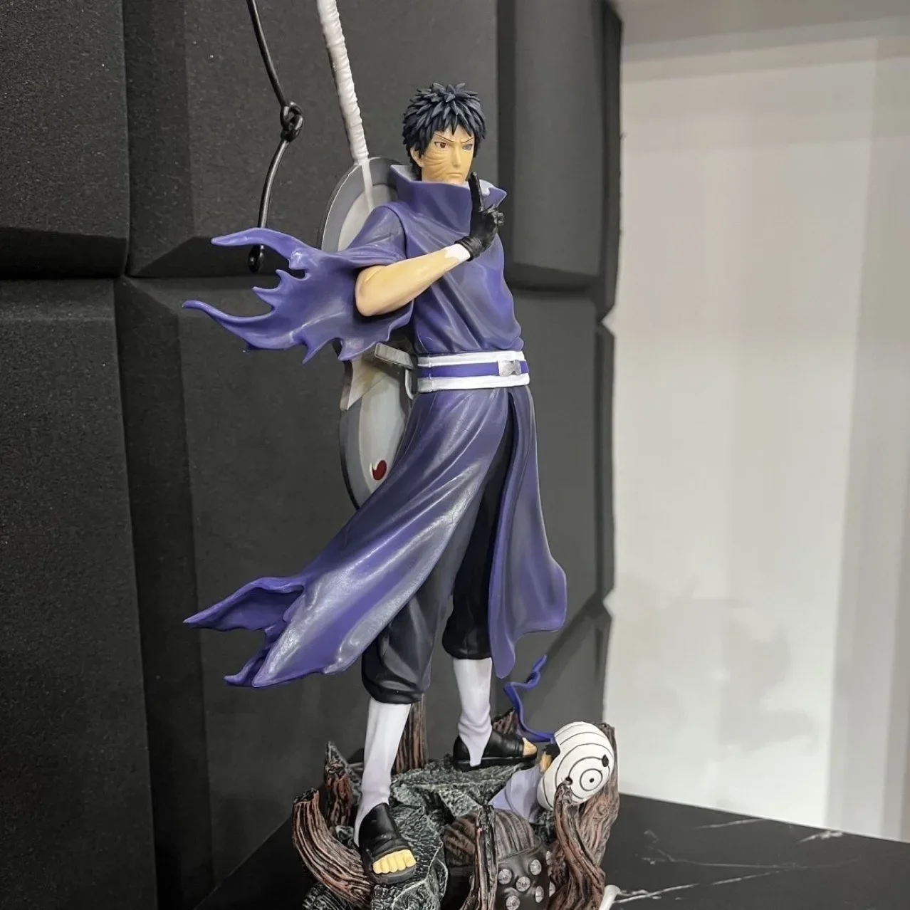 Nuovo prodotto Naruto Figurina Postura in piedi Onda gigante Uchiha Doppia testa Modello anime Decorazione desktop Regalo di Natale