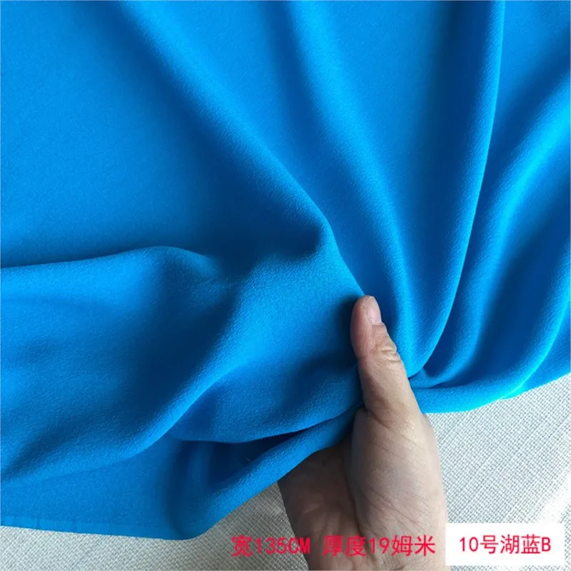 

Summer skin-friendly silk crepe fabric solid-color clothing shirts and dresses lined with