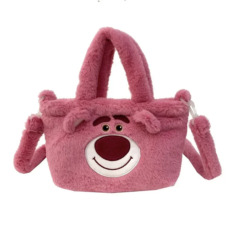 Sanrio-Bolso de hombro de felpa para mujer, mochila Kawaii de Hello Kitty, bolsa de maquillaje, regalo para niña