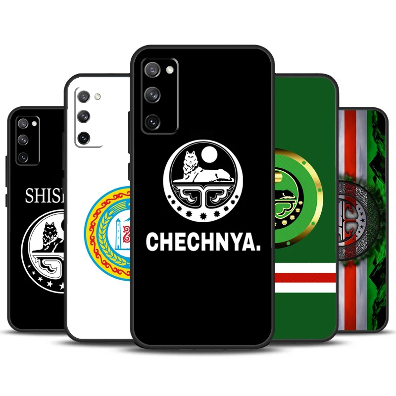 Chechnya Chechen Flag Funda For Samsung Galaxy S23 Ultra S22 Plus S20 S21 FE S8 S9 S10 Note 10 20 S24 Ultra Case