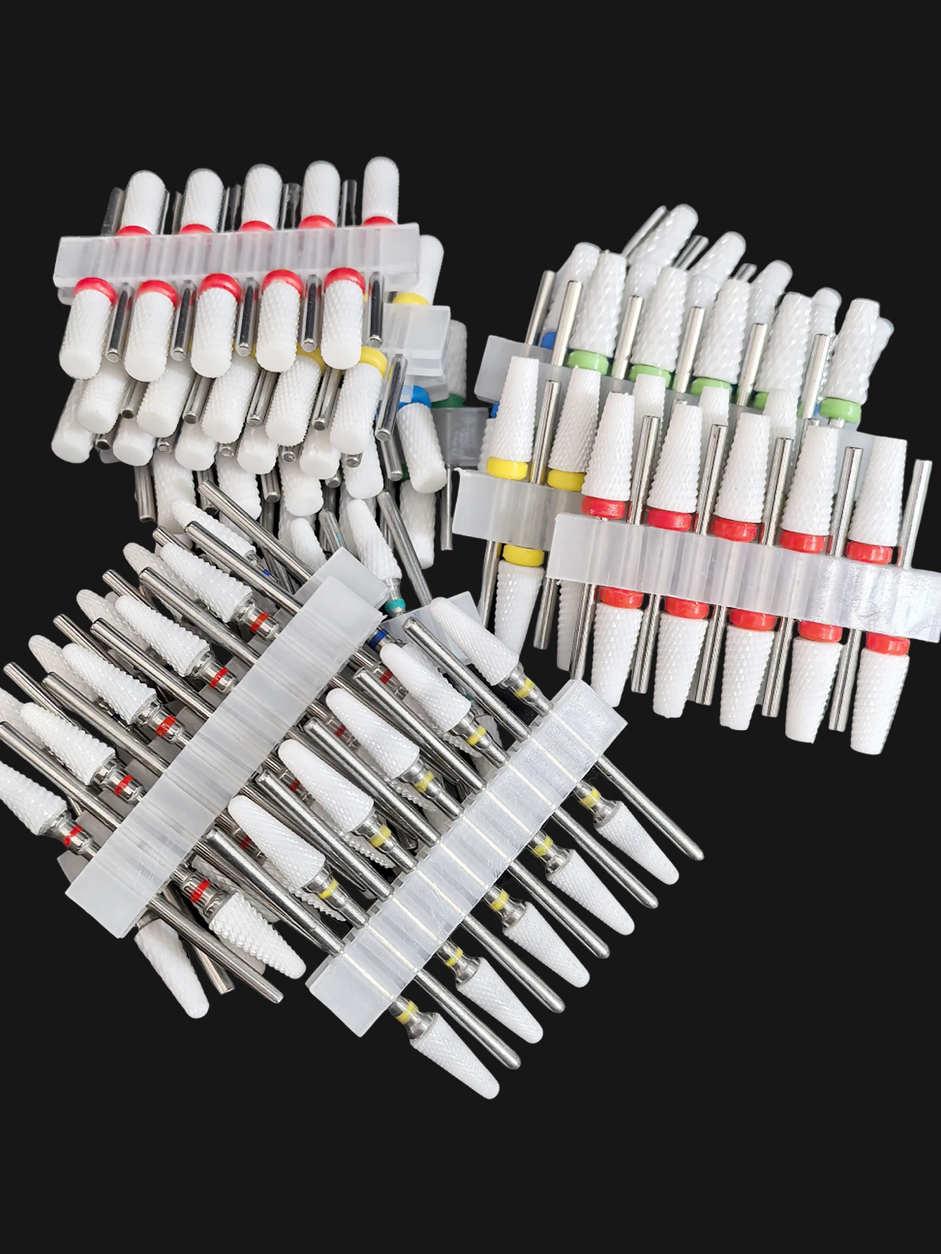 10pcs Ceramic Nail Drill Bits Set, Electric Manicure & Pedicure Milling Cutter, For Nail Polishing Machine