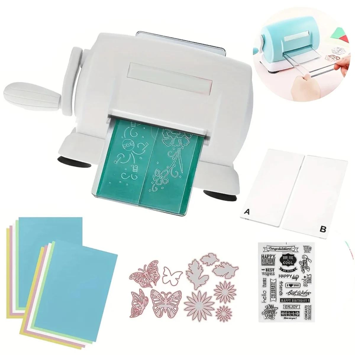 Die Cutting and Embossing Machine DIY Hand Embossing for Paper Card Craft Scrapbooking Dies Cutter Photo Album Decorative