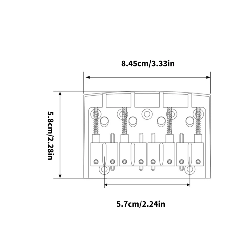 4 String Bass Bridge Electric Bass Guitar Accessories Bass Bridge Assembly Bass Guitar Bridge Replacement Vintages