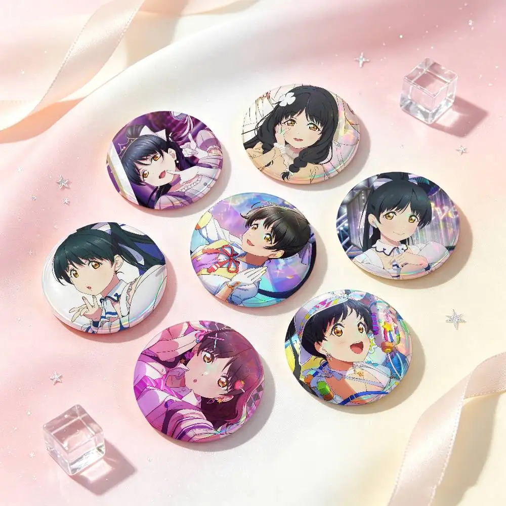 Ren Hazuki Anime Figure Badges 25 32 44 58 75 Mm Round Cosplay Pin Bag Decor Fans Collect Friends Gifts Brooch Souvenir