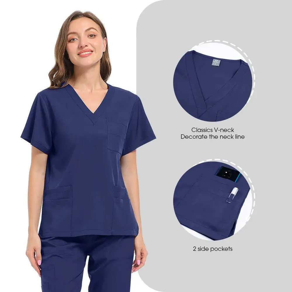 Uniforme médical, ensemble de gommages de travail pour hôpitaux, vente en gros, uniformes de gommage pour soins de santé pour femmes, vêtements de travail pour clinique pharienne