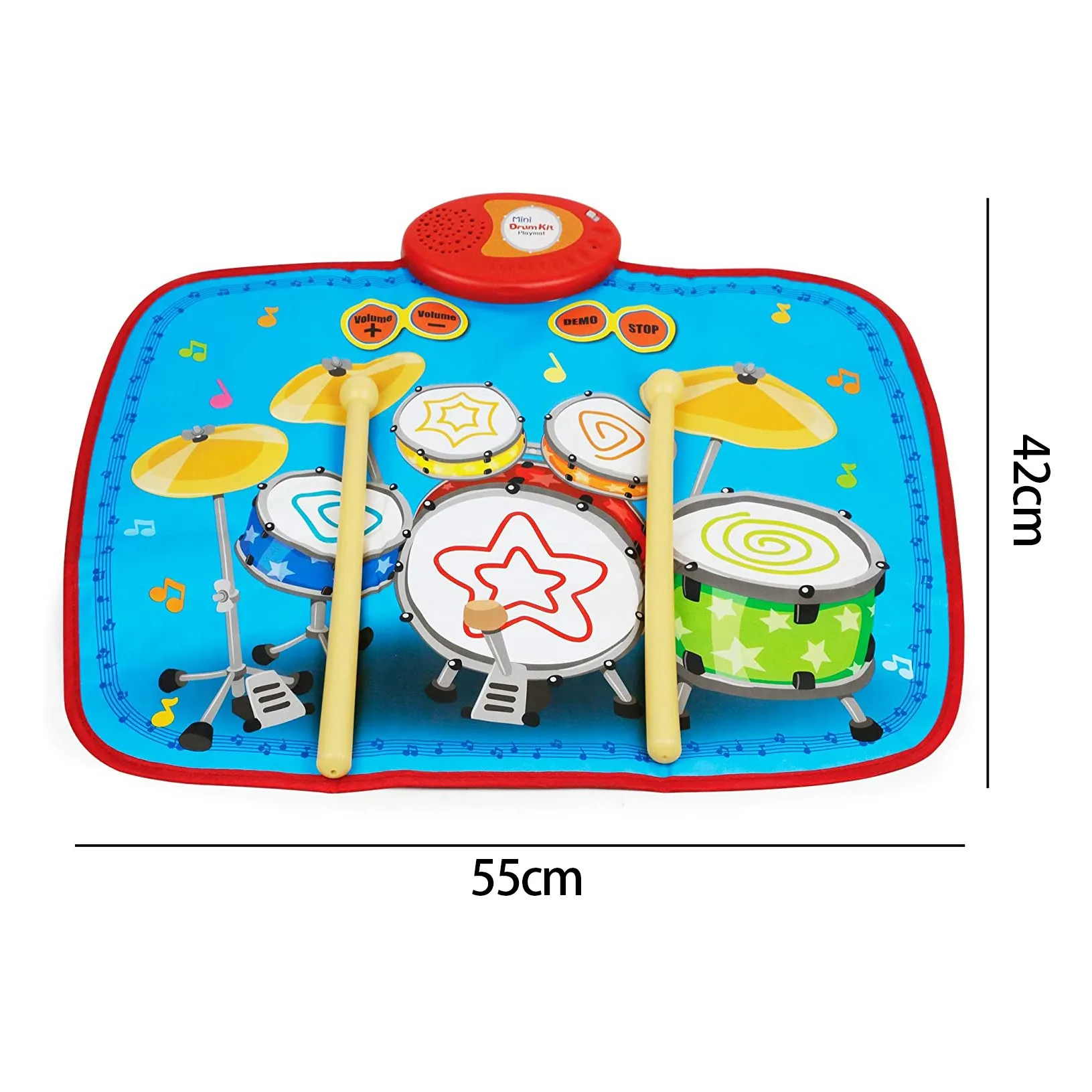 Mainan musik Set Drum elektrik untuk anak-anak, Pad Drum instrumen sentuh dapat dilipat, hadiah terbaik untuk anak-anak