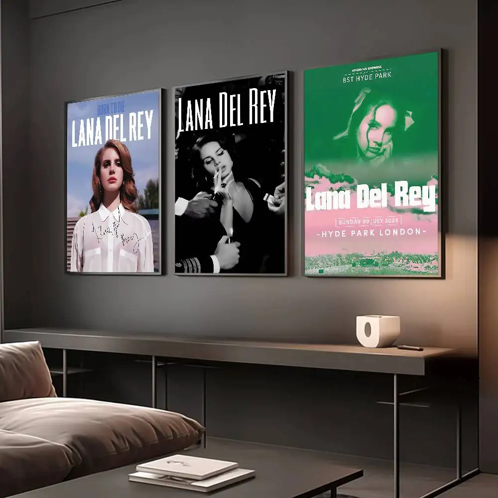 L-Lana Del Singer Reyes ملصقات كلاسيكية عتيقة مقاومة للماء ملصق ورقي للمقهى وبار ديكور المنزل