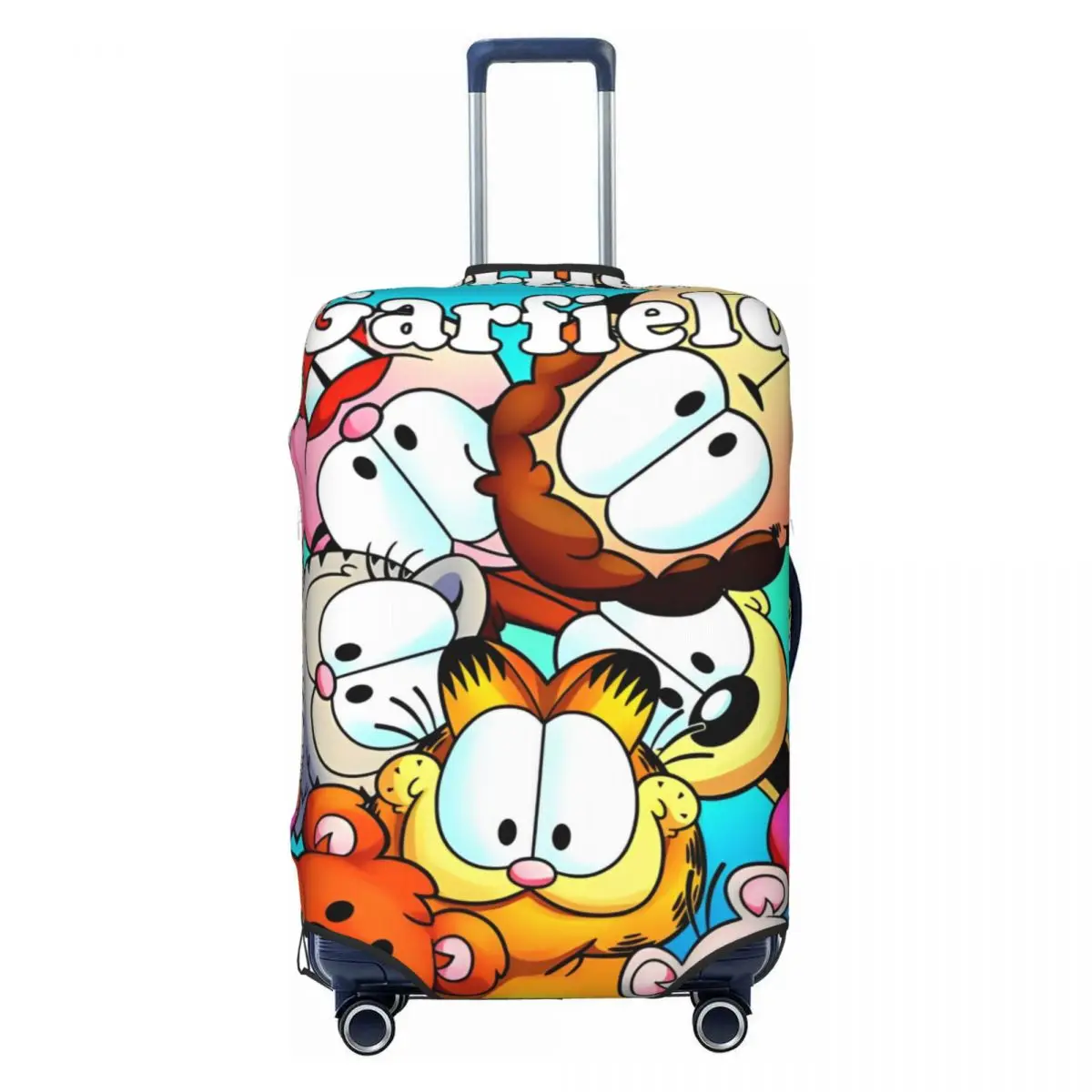 G-Garfield The Cat Luggage Cover Fits 18-32 Inch Suitcases Elastic Suitcase Cover Protector Travel Accessories