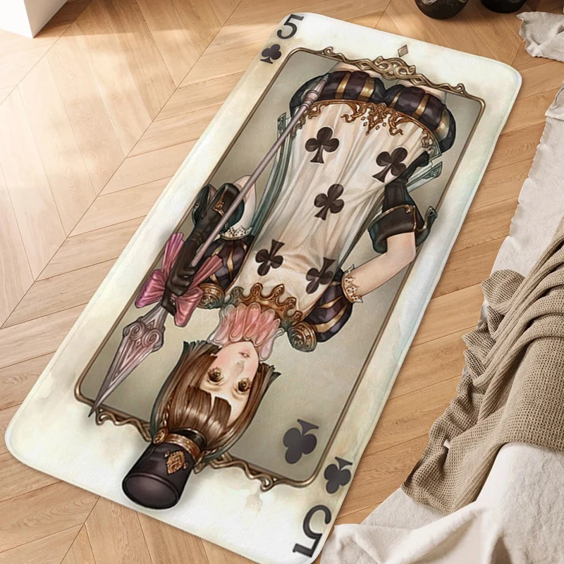 

Kitchen Treadmill Rugs A-Playing Cards Areas Modern Home Decoration Room Entrance Doormat Veranda Floor Mat Bedroom Bathmat