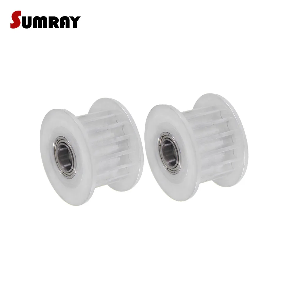 2pcs 2GT 20T Tooth Belt Idler Pulley 3/4/5mm Inner Bore 7mm Width Passive Pulley Wheel for 3D Printer