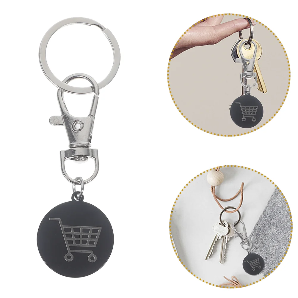 LLavero de Metal para llaves de carro de la compra, soporte para fichas, 4 piezas