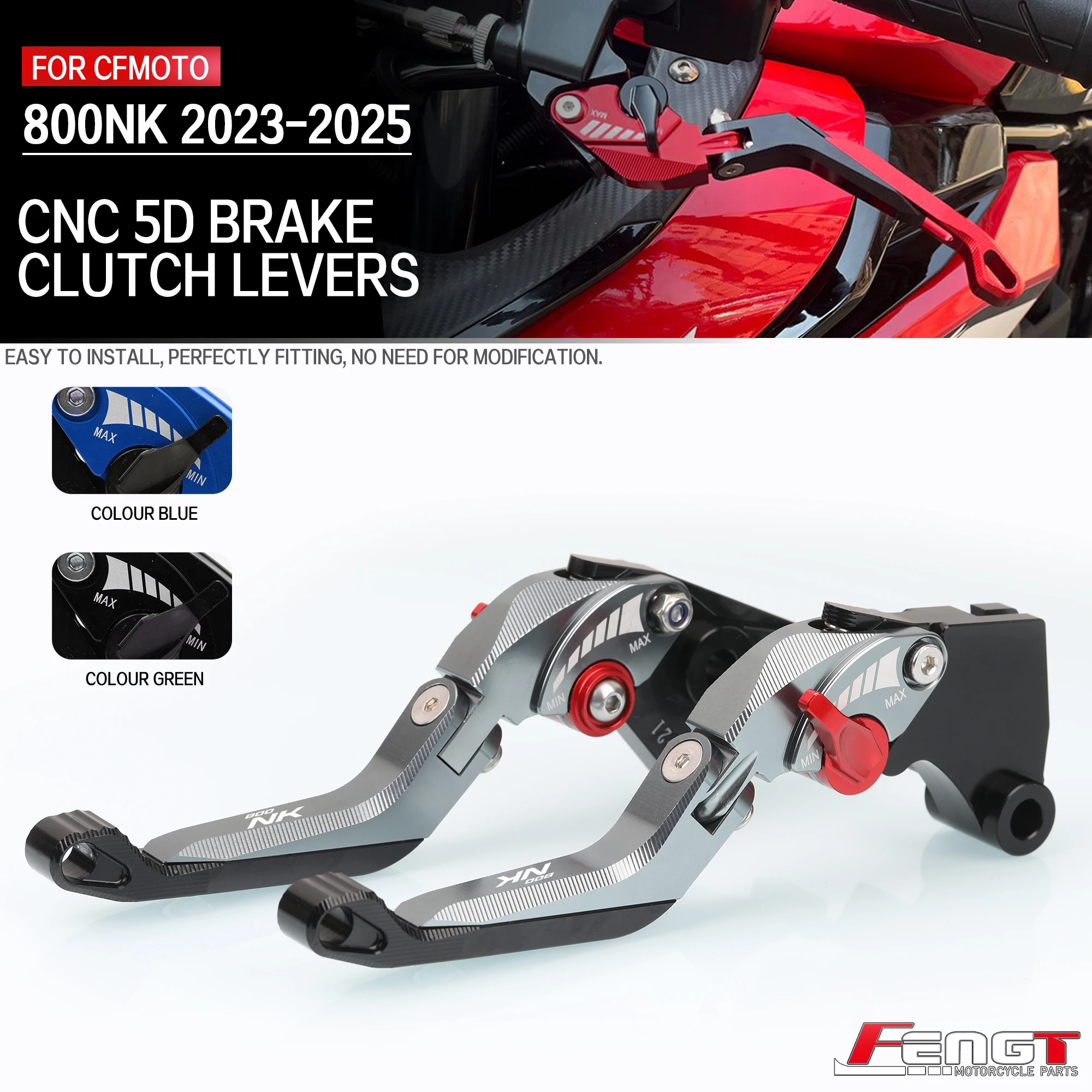 

NEW 5D For CFMOTO NK800 800NK 2023 Motorcycle Adjustable Extendable Brake Clutch Levers Handle Lever 800 NK