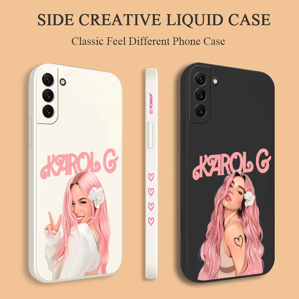 Rapper Singer Karol G Phone Case For Samsung Galaxy S24 S23 S22 S21 S20 Fe Ultra Plus 5G S11 S10 S10E Plus Liquid Silicone Cover