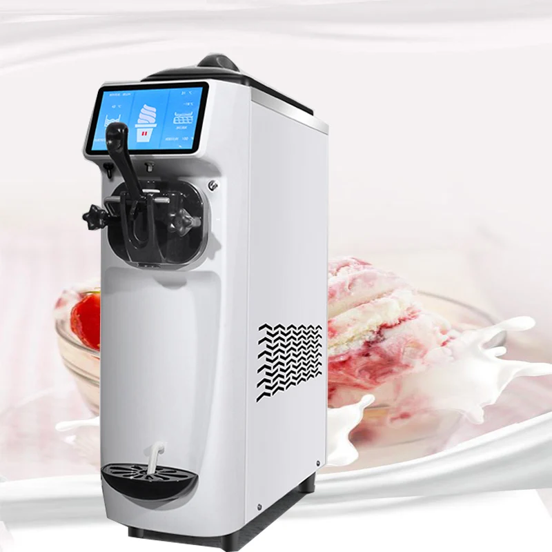 12-16L/H Gelatiera Pre-raffreddamento Gelato mahine 1050W Sistema di pompaggio d'aria commerciale per macchina per yogurt a sapore singolo