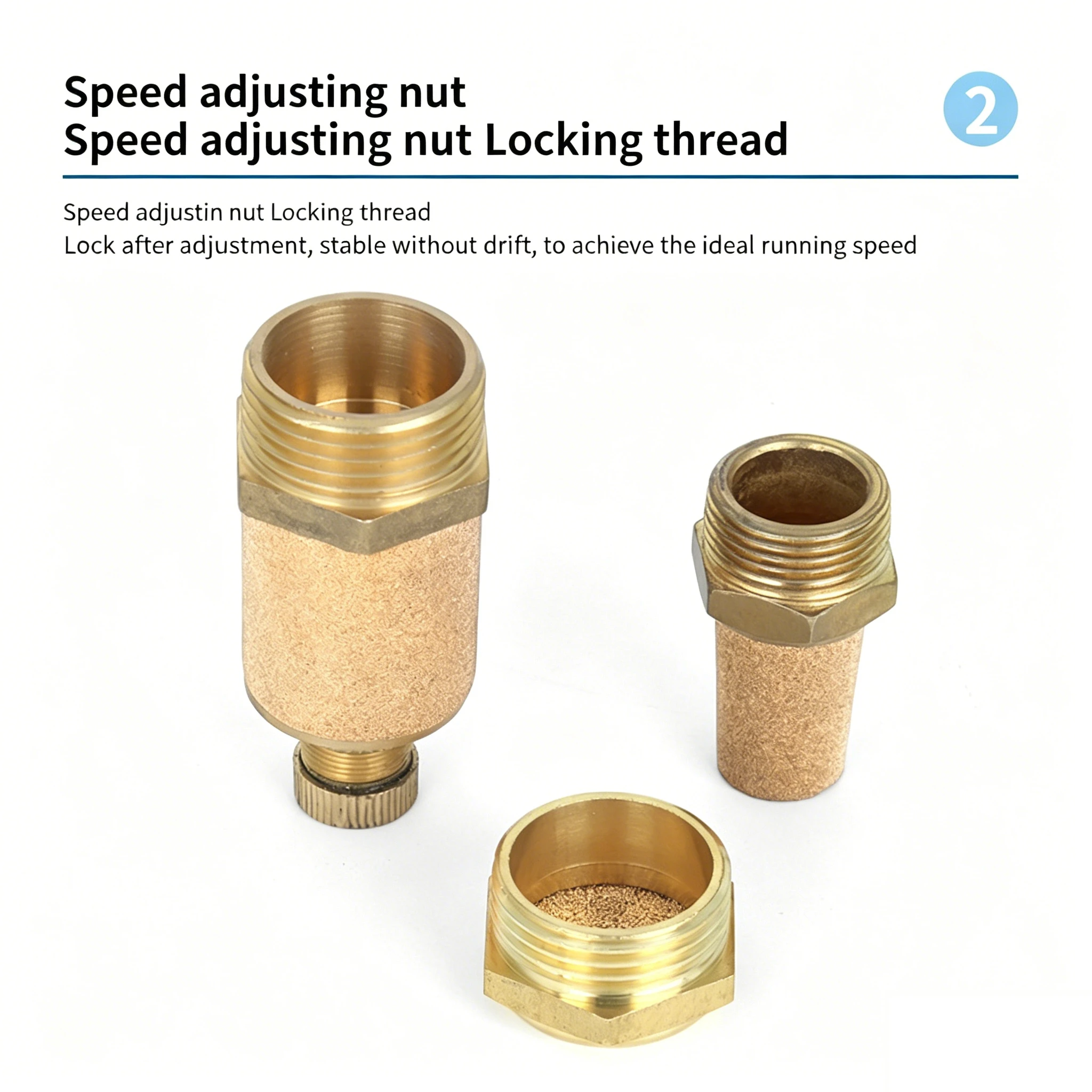 10Pcs Mute Copper Pneumatic Flat Head/throttle/long Head Noise Reduction Mute BSL-01/02/03/04 /06