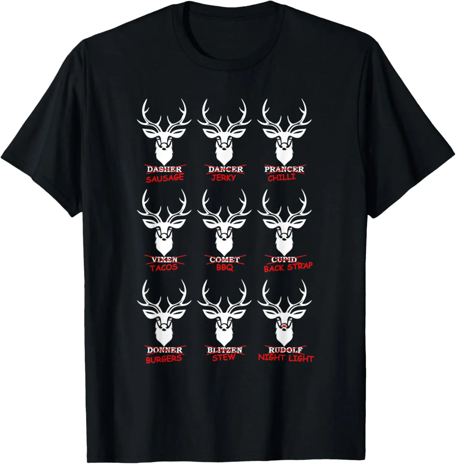 Santas Reindeer Jerky Funny rifle hunting season Hunter Gift T-Shirt