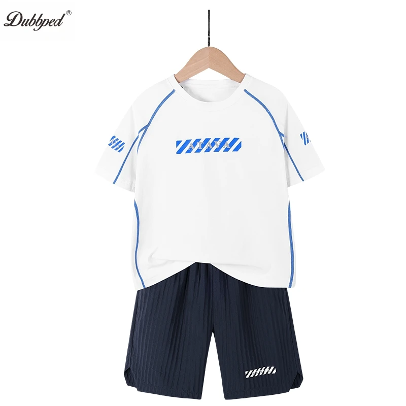 Dubbped Children Boys Girls Quick Dry Badminton Clothes Uniform Kid Tennis Jerseys Short Sleeve Tshirt Top Shorts 2pcs Tracksuit