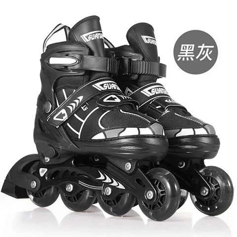 Adults, boys and girls roller skates for beginners, adjustable inline skates without protective gear