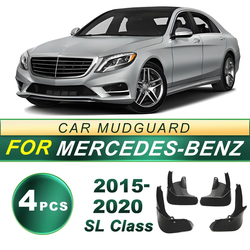 For Mercedes Benz S Class L 2015-2020 W222 Long Wheelbase Mud Flaps 4Pcs Soft Rubber Splash Guards Executive Sedan Perfect Fit