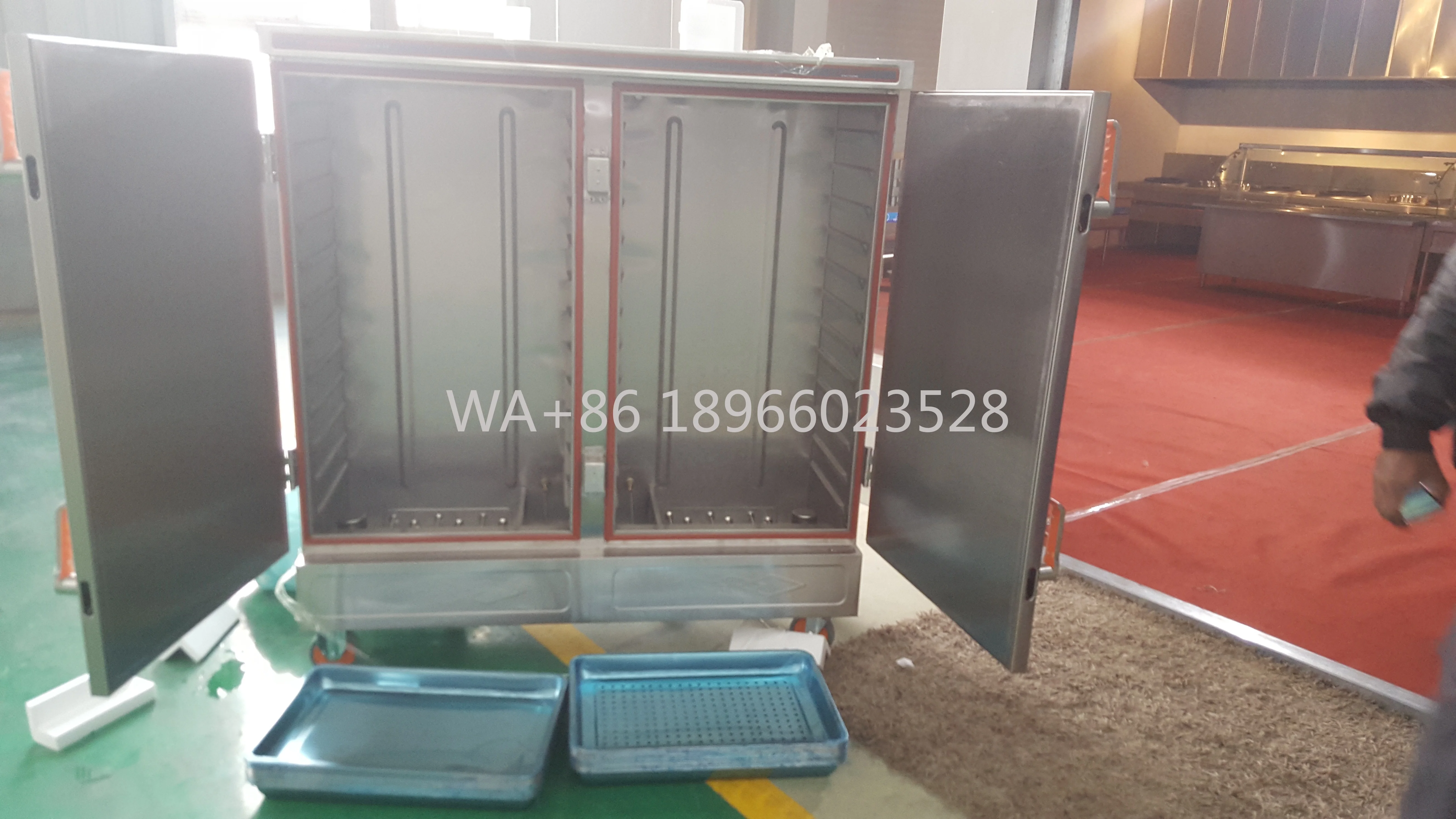 

High-Capacity Food Cooking Steaming Machine 24-Trays Electric/Gas Commercial Rice Steamer Cabinet for Winery & Meat Processing