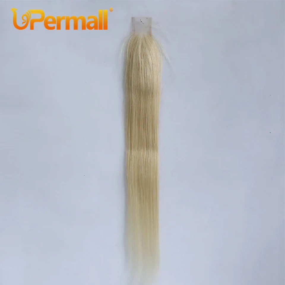 Upermall Kim K 2x6 613 Swiss Hd Transparent Lace Closure Straight Body Wave Deep Part Brazilian Remy Human Hair For Black Women