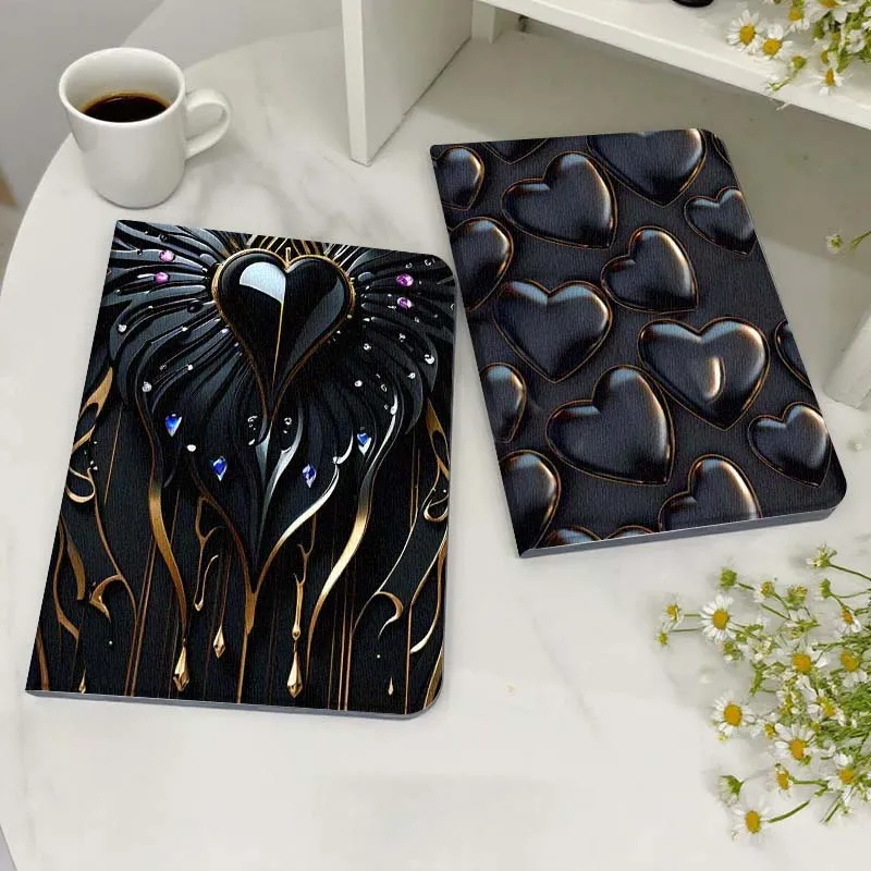 

Black Heart Cool Sparkling For Xiaoxin Lenovo Tab Pad K11 K10 M10 P11 3rd Plus Pro Legion Y700 Y900 Gen4 2 Tablet Case Gift