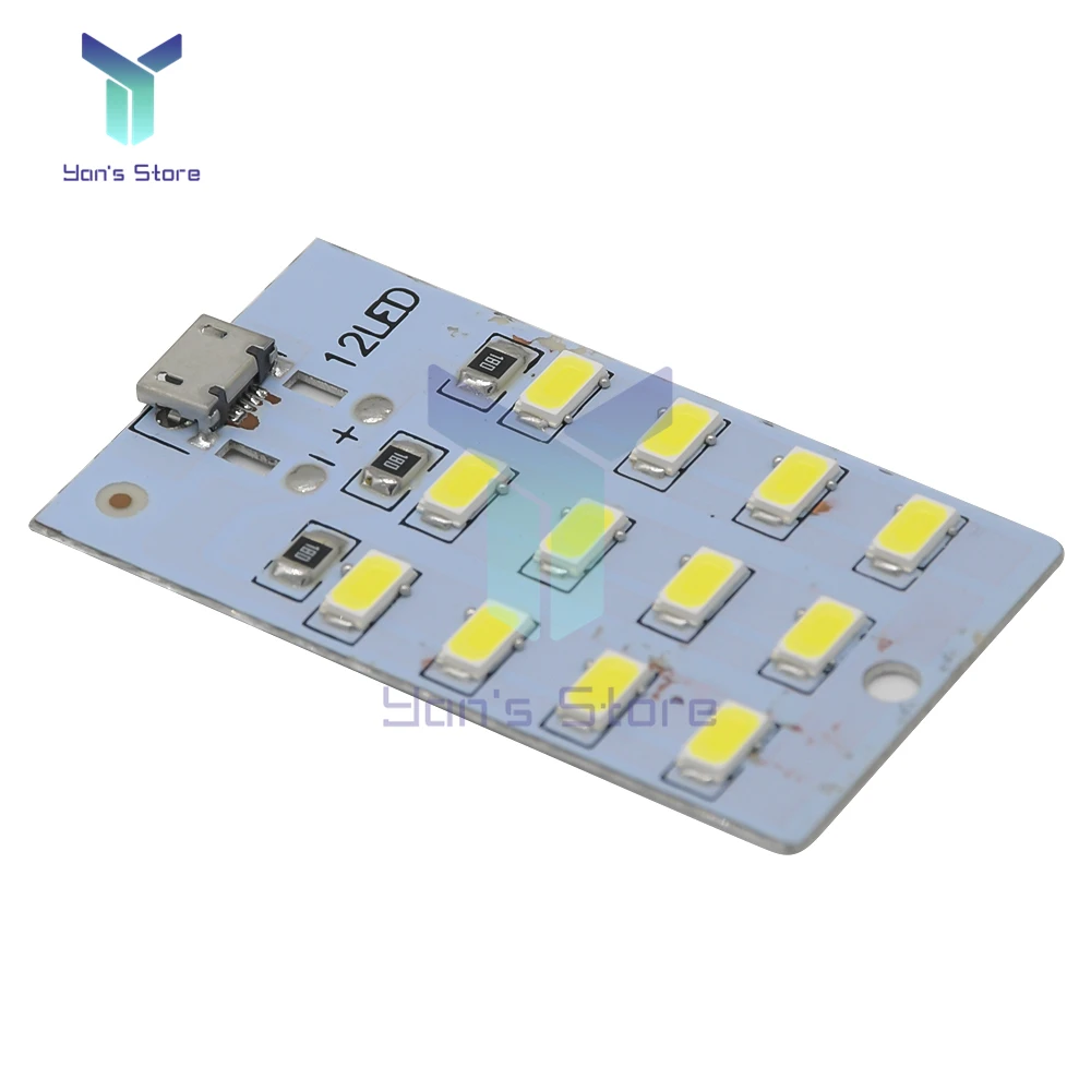 Mirco USB 5730 Pannello di illuminazione a LED USB Luce mobile Luce di emergenza Luce notturna Bianca 5730 SMD 5V 430ma ~ 470ma Lampada da scrivania fai da te