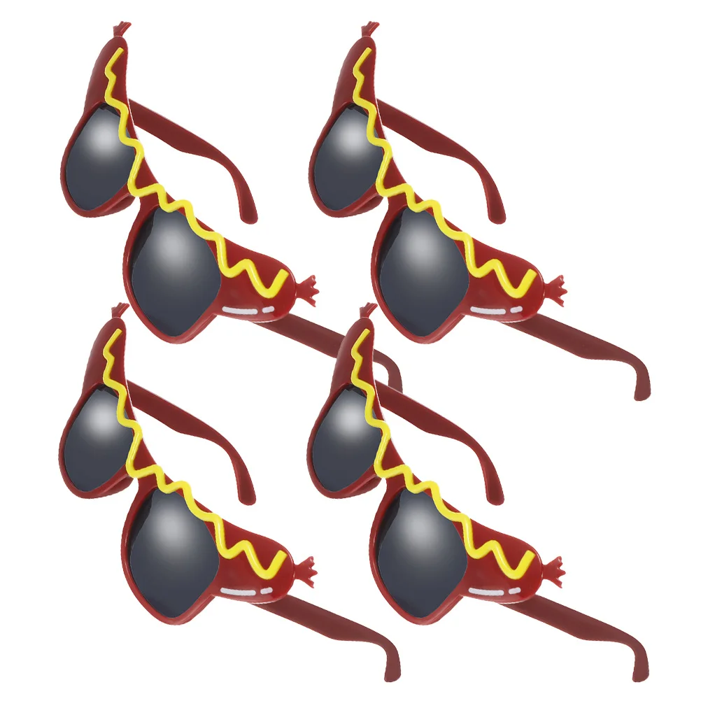 

4 шт., очки для хот-догов, забавный костюм, вечерние наряды, реквизит для взрослых, детей, маскарад, Хэллоуин, день рождения, Новый год