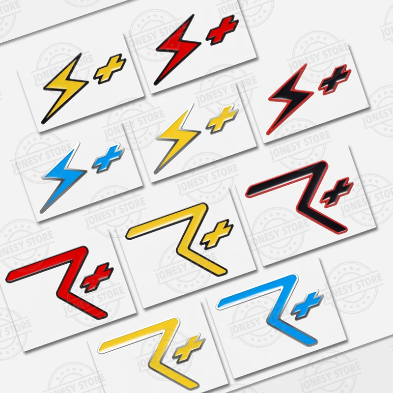 Auto metal para r + s + relâmpago logotipo eletre emeya puro elétrico hiper suv 3d emblema letras decalques tronco adesivo estilo do carro