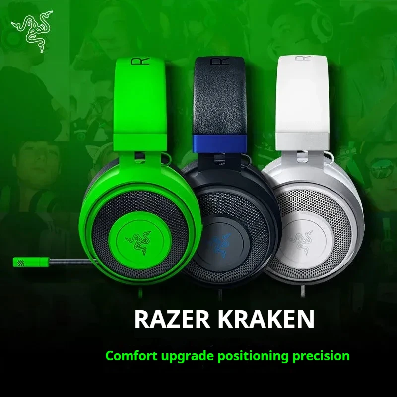 Razer Kraken Head Mounted Gaming Earphones With Noise Reduction 7.1 Channel 3.5mm Interface Gaming Earphones And Headphones