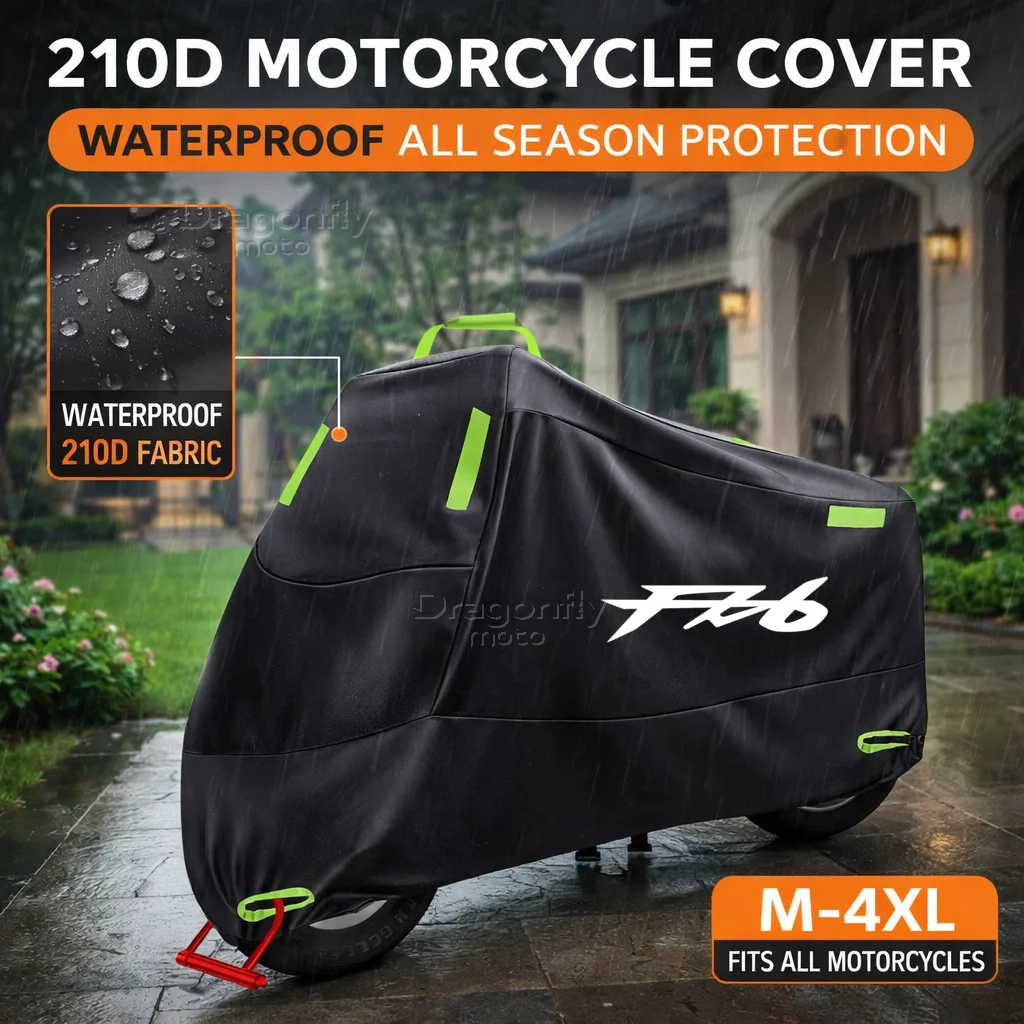 For Yamaha FZ6 FZ-6 ZF6N FZ6R FAZER All Year Motorcycle Cover Waterproof Outdoor Scooter UV Protector Rain Cover With Reflective