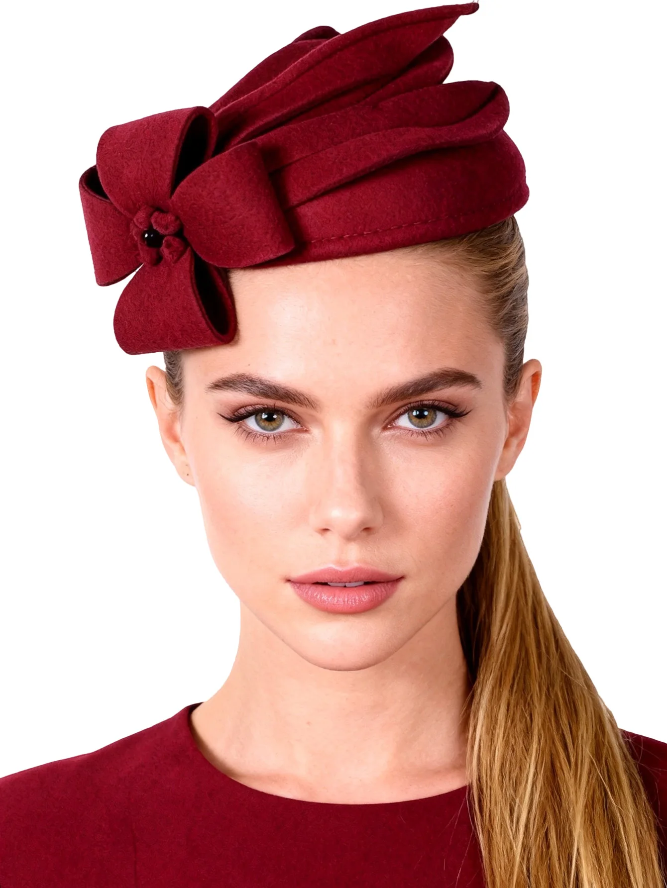 Fascinateurs d\'élasticité pour femmes, chapeau de pilulier noir à fleurs élégantes, chapeaux en feutre de laine, robe de mariée vintage, Fedoras
