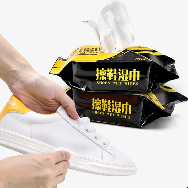 Sneakers Quick Cleaning White Shoes Wet Wipes Dirty Remove Wet Wipes Non-Washing Cleaning Papers Shoe Care Towels