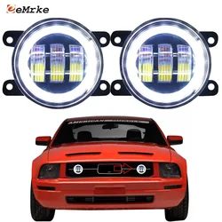 Car Led PTF Fog Lights Lens Angel Eyes DRL Signal Lights for Ford Mustang with Pony Package 2006~2009 ( Not included Mustang GT)
