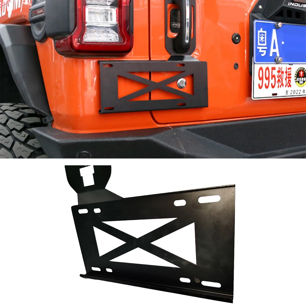 

Steel Black Rear License Plate Holder US Version Brackets Accessories For Jeep Wrangler JL 2018+ JL1247